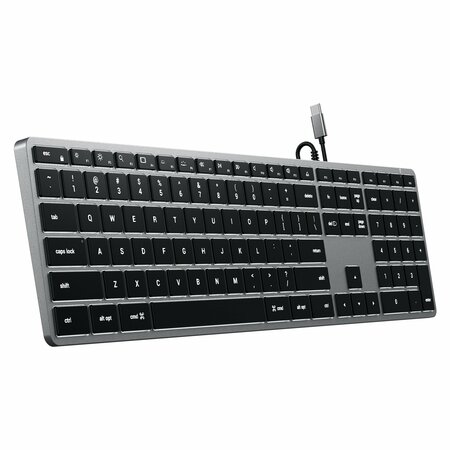 SATECHI Slim W3 Wired Backlit Keyboard, Space Gray ST-UCSW3M